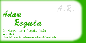 adam regula business card